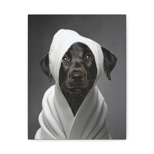 Custom Dog ArtBlack Lab Wall Art - Dog Bathroom Decor