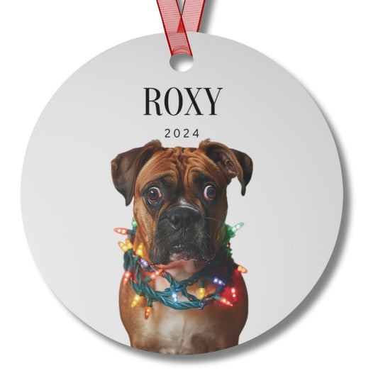 Custom Dog ArtBoxer Dog Christmas Ornament | Personalized