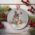 Load image into Gallery viewer, Custom Dog ArtBulldog Puppy Christmas Ornament | Personalized
