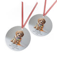 Load image into Gallery viewer, Custom Dog ArtCavapoo Puppy Christmas Ornament | Personalized
