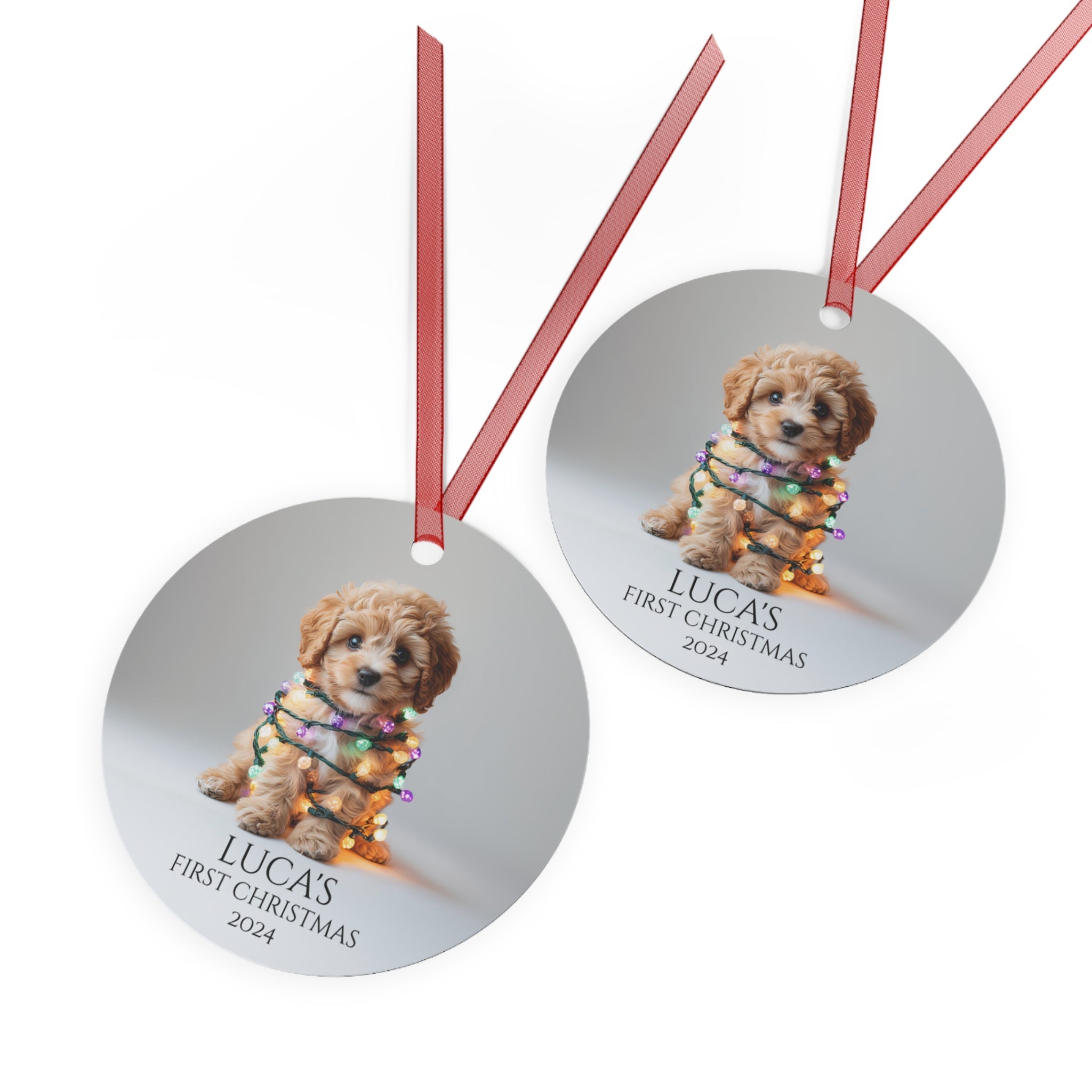 Custom Dog ArtCavapoo Puppy Christmas Ornament | Personalized