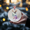 Load image into Gallery viewer, Custom Dog ArtChihuahua Christmas Ornament | Personalized
