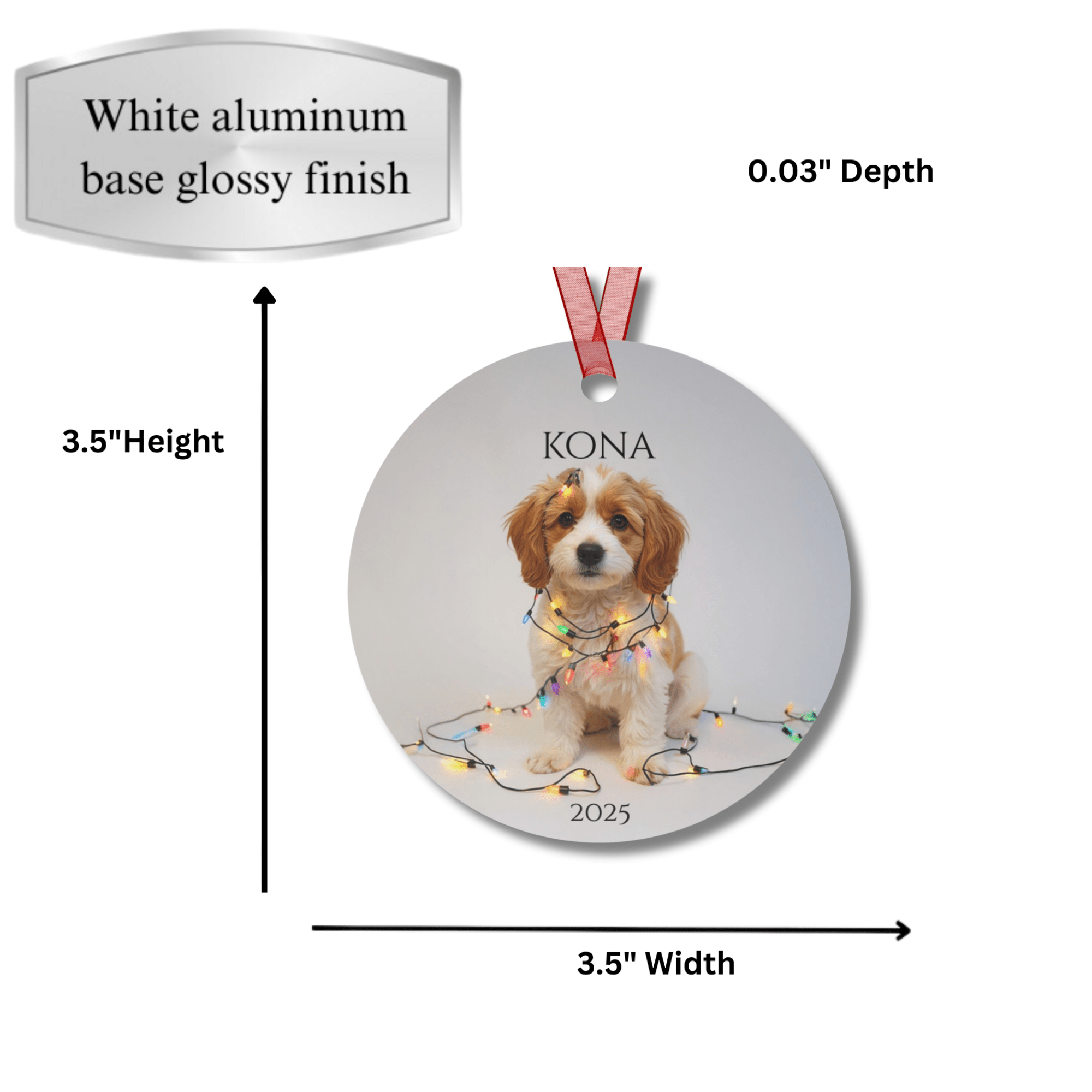 Custom Dog ArtCockapoo Christmas Ornament | Personalized