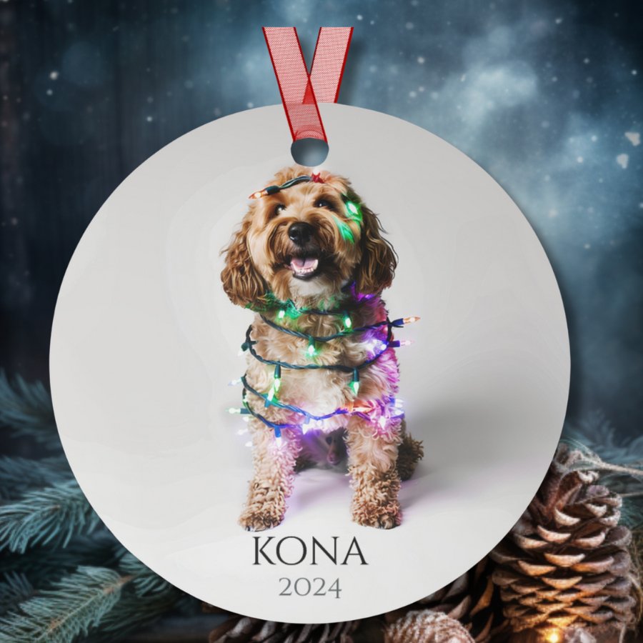 Custom Dog ArtCockapoo Christmas Ornament | Personalized