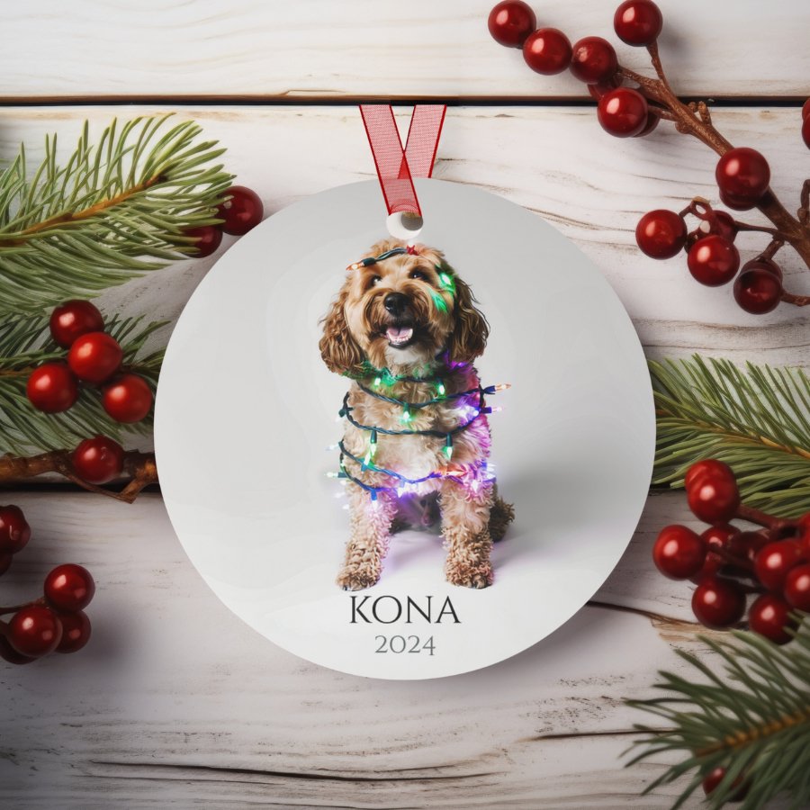 Custom Dog ArtCockapoo Christmas Ornament | Personalized