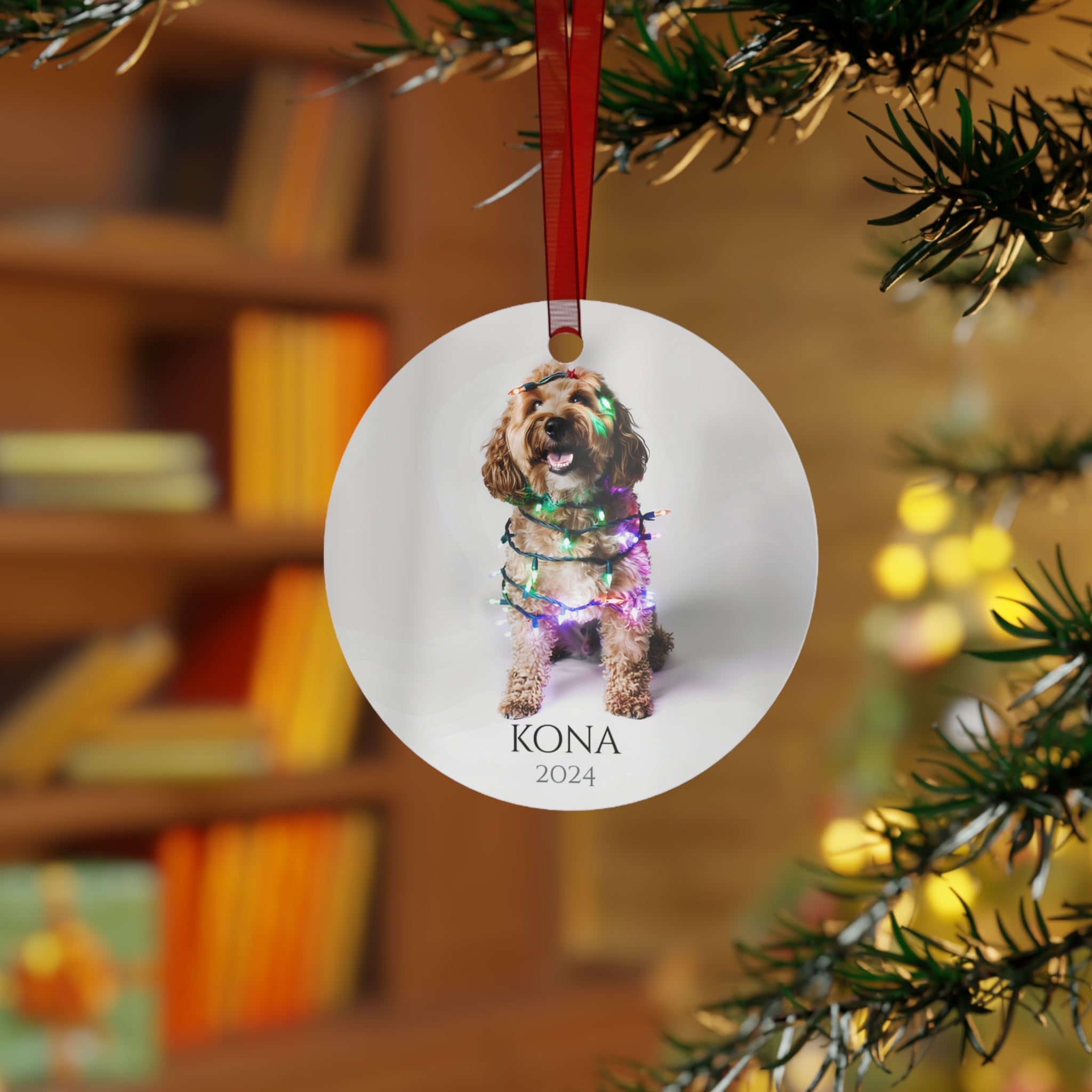 Custom Dog ArtCockapoo Christmas Ornament | Personalized