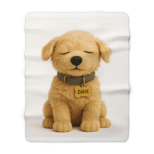 Custom Dog ArtCozy Pet Stuffed Animal Themed Sherpa Fleece Blanket | Perfect Gift for Pet Lovers, Home Decor, Beach Vibes, Cute Pet nArt, Cozy Blanket