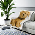 Load image into Gallery viewer, Custom Dog ArtCozy Pet Stuffed Animal Themed Sherpa Fleece Blanket | Perfect Gift for Pet Lovers, Home Decor, Beach Vibes, Cute Pet nArt, Cozy Blanket
