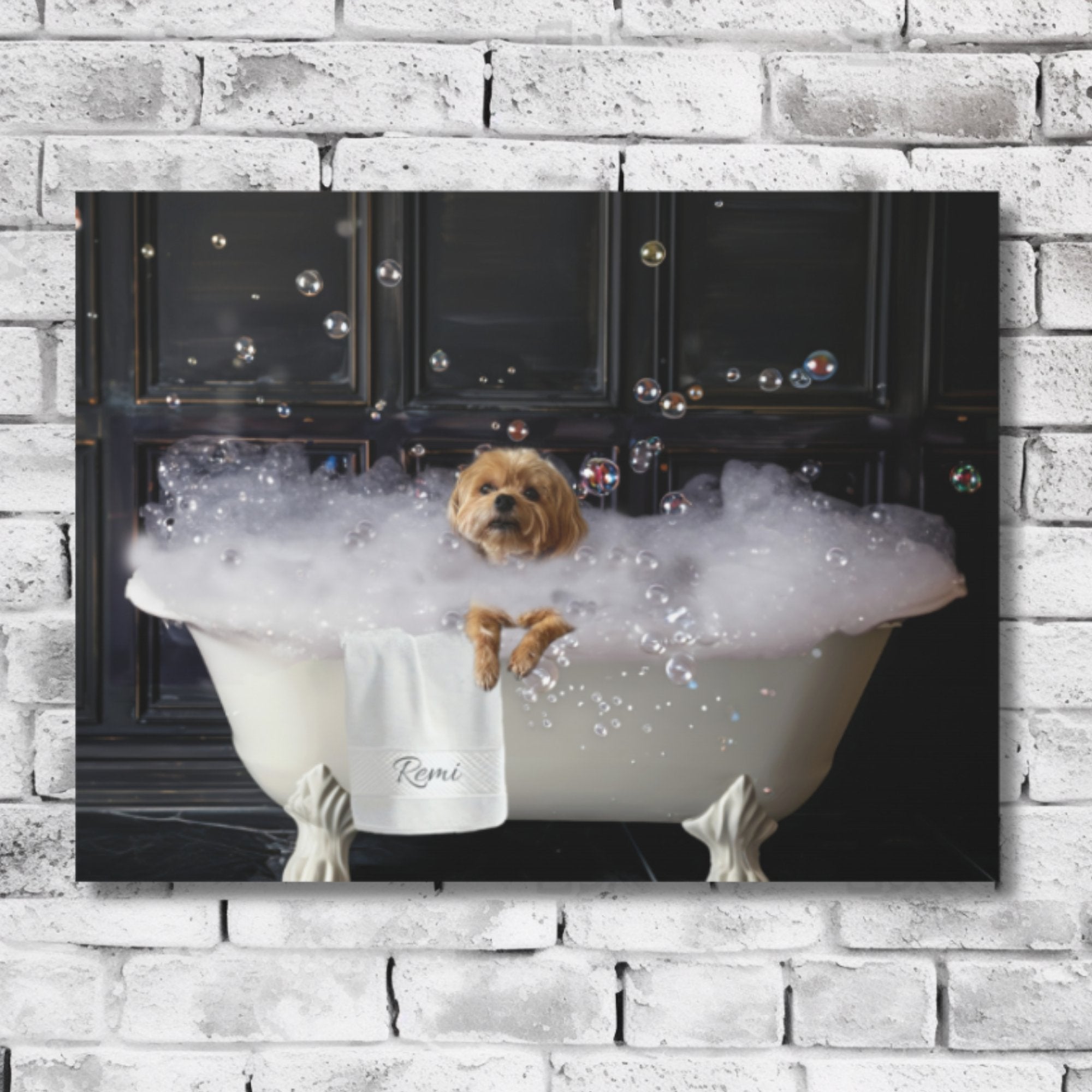 Custom Dog ArtCustom Dog Art | Personalized Dog in Bath Art