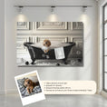 Load image into Gallery viewer, Custom made Dog Art | Personalized Dog in Bathtub Art, directions for having print created
