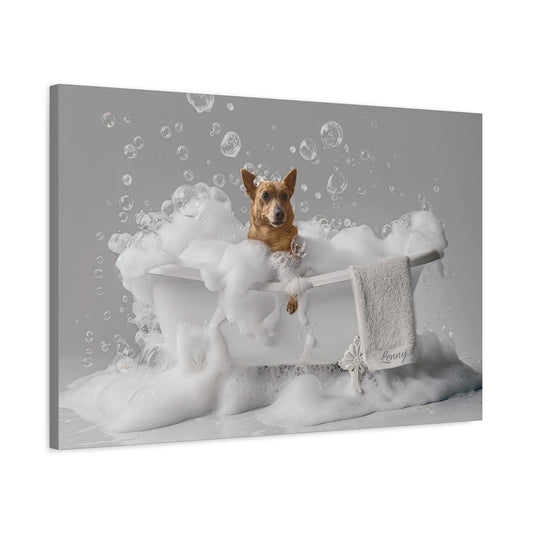 Custom Dog ArtCustom Dog Art | Place Your Dog in a Bubble Bath