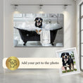 Load image into Gallery viewer, Custom Dog ArtCustom Dog in Bathtub Art - Personalized Pet Portrait for Your Home
