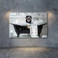 Load image into Gallery viewer, Custom Dog ArtCustom Dog in Bathtub Art - Personalized Pet Portrait for Your Home
