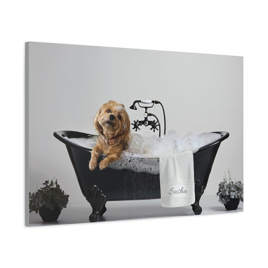 Custom Dog ArtCustom Dog in Bathtub Art | Pet Portrait