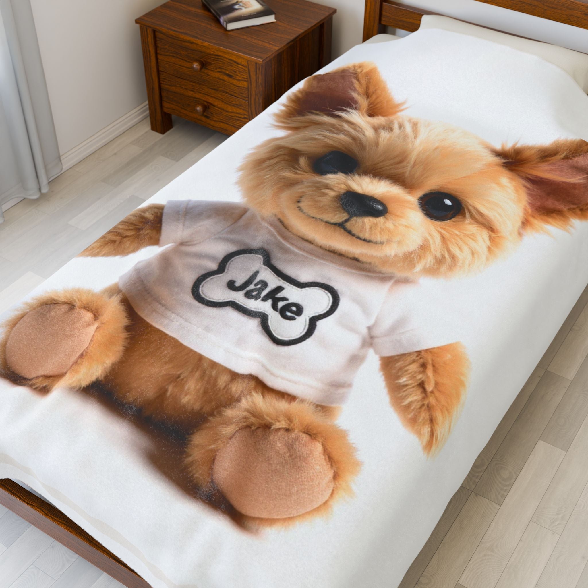 Custom Dog ArtCustom Dog Memorial Blanket, Turn Your Dog’s Photo into a Cuddly Stuffed Animal Blanket, Pet Loss Gift Keepsake