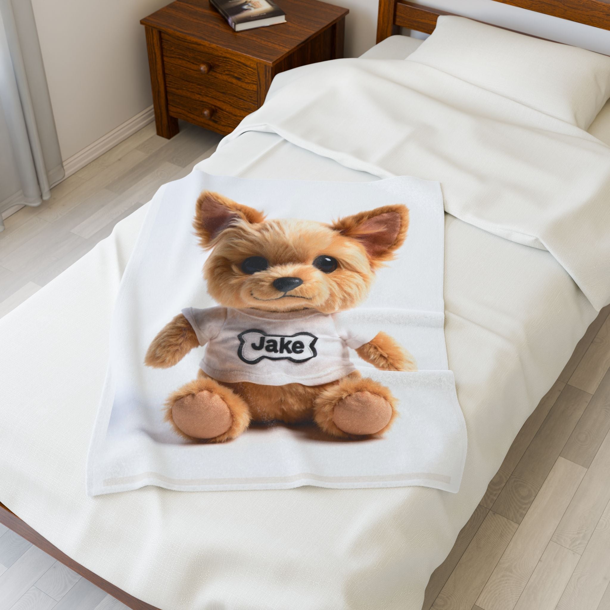 Custom Dog ArtCustom Dog Memorial Blanket, Turn Your Dog’s Photo into a Cuddly Stuffed Animal Blanket, Pet Loss Gift Keepsake