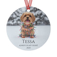 Load image into Gallery viewer, Custom Dog ArtCustom Dog Memorial Ornament | Personalized Pet Portrait Keepsake | Forever in My Heart Christmas Ornament Gift
