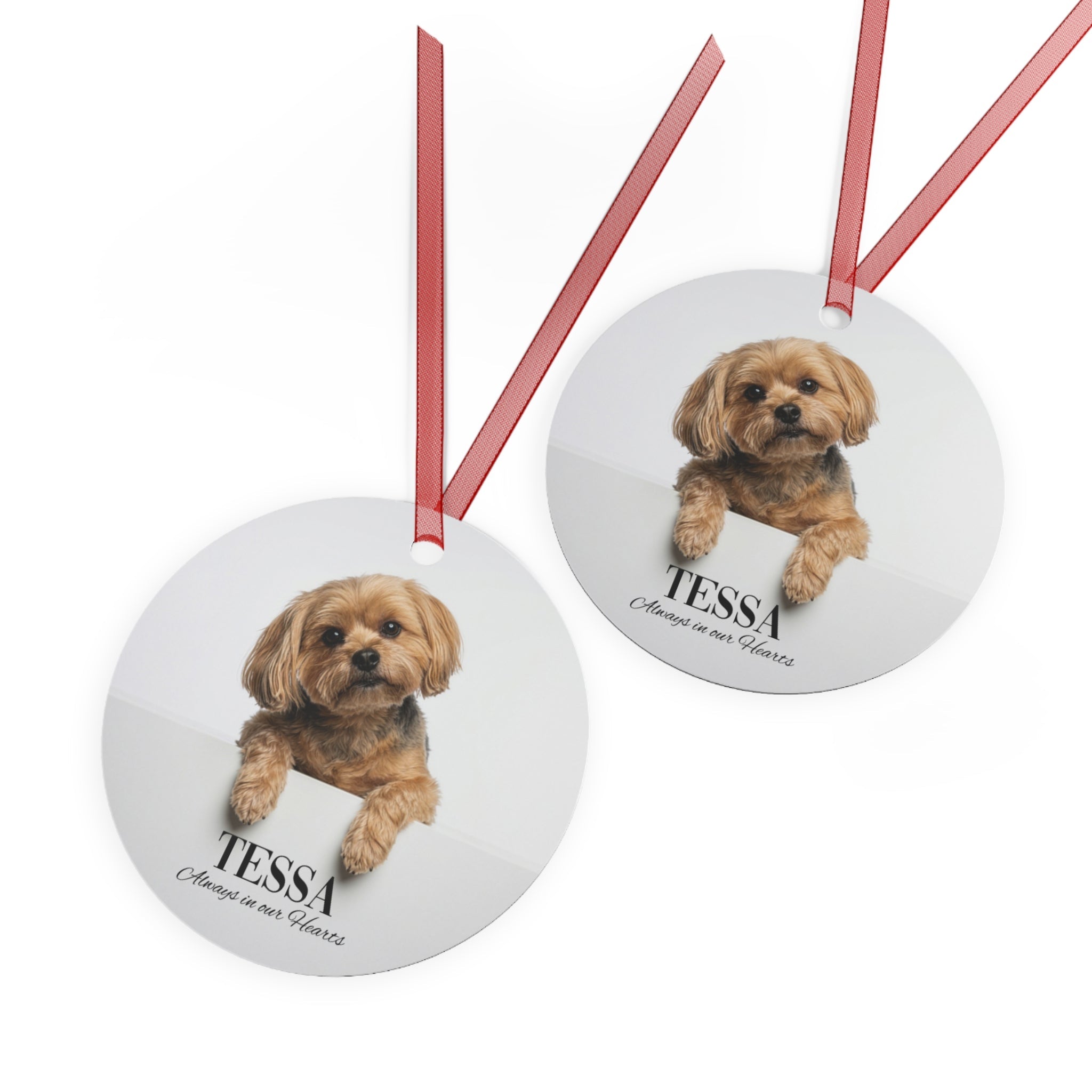 Custom Dog ArtCustom Dog Memorial Photo Ornament | Personalized Dog Loss Gift Keepsake