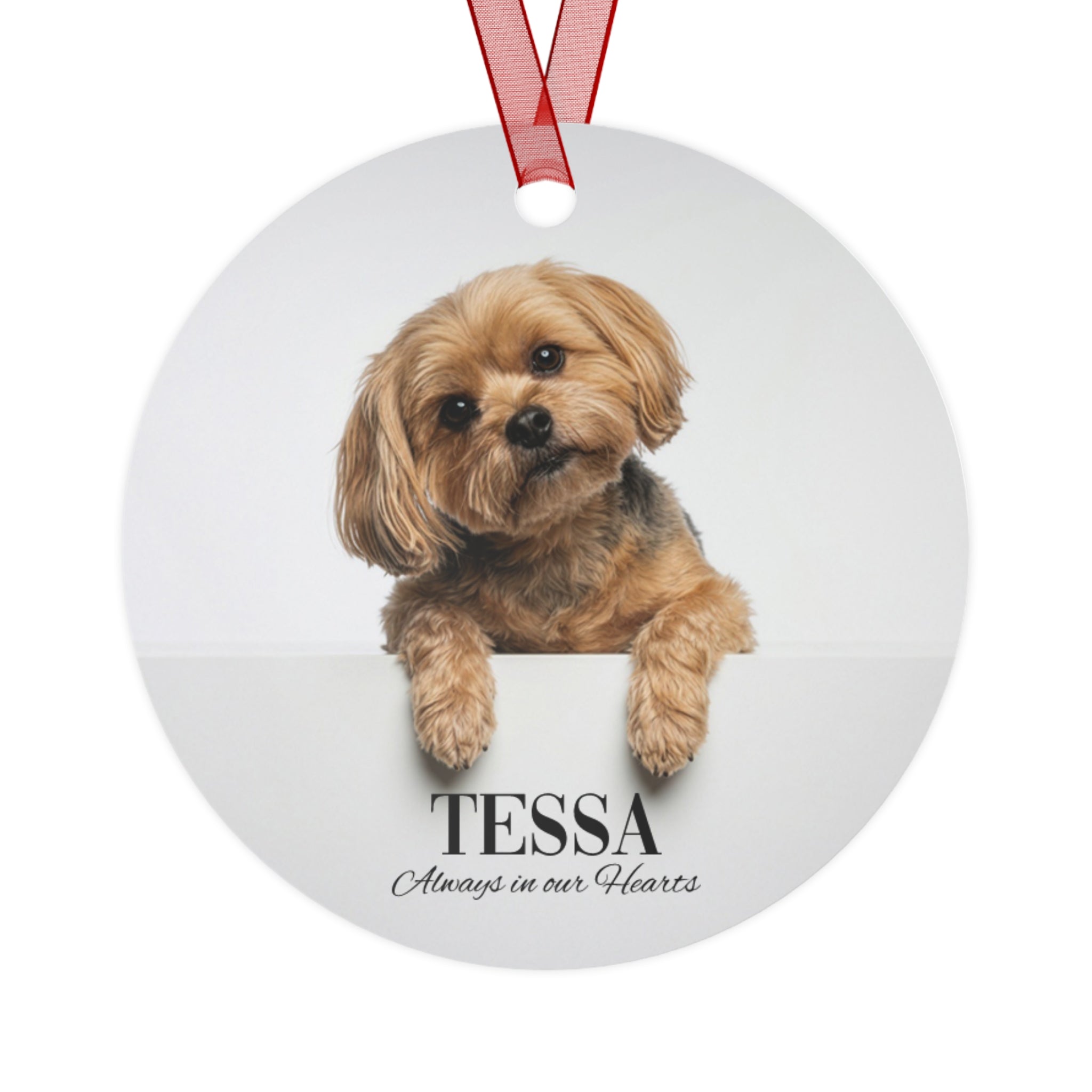 Custom Dog ArtCustom Dog Memorial Photo Ornament | Personalized Dog Loss Gift Keepsake