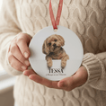 Load image into Gallery viewer, Custom Dog ArtCustom Dog Memorial Photo Ornament | Personalized Dog Loss Gift Keepsake
