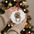 Load image into Gallery viewer, Custom Dog ArtCustom Dog Memorial Photo Ornament | Personalized Dog Loss Gift Keepsake
