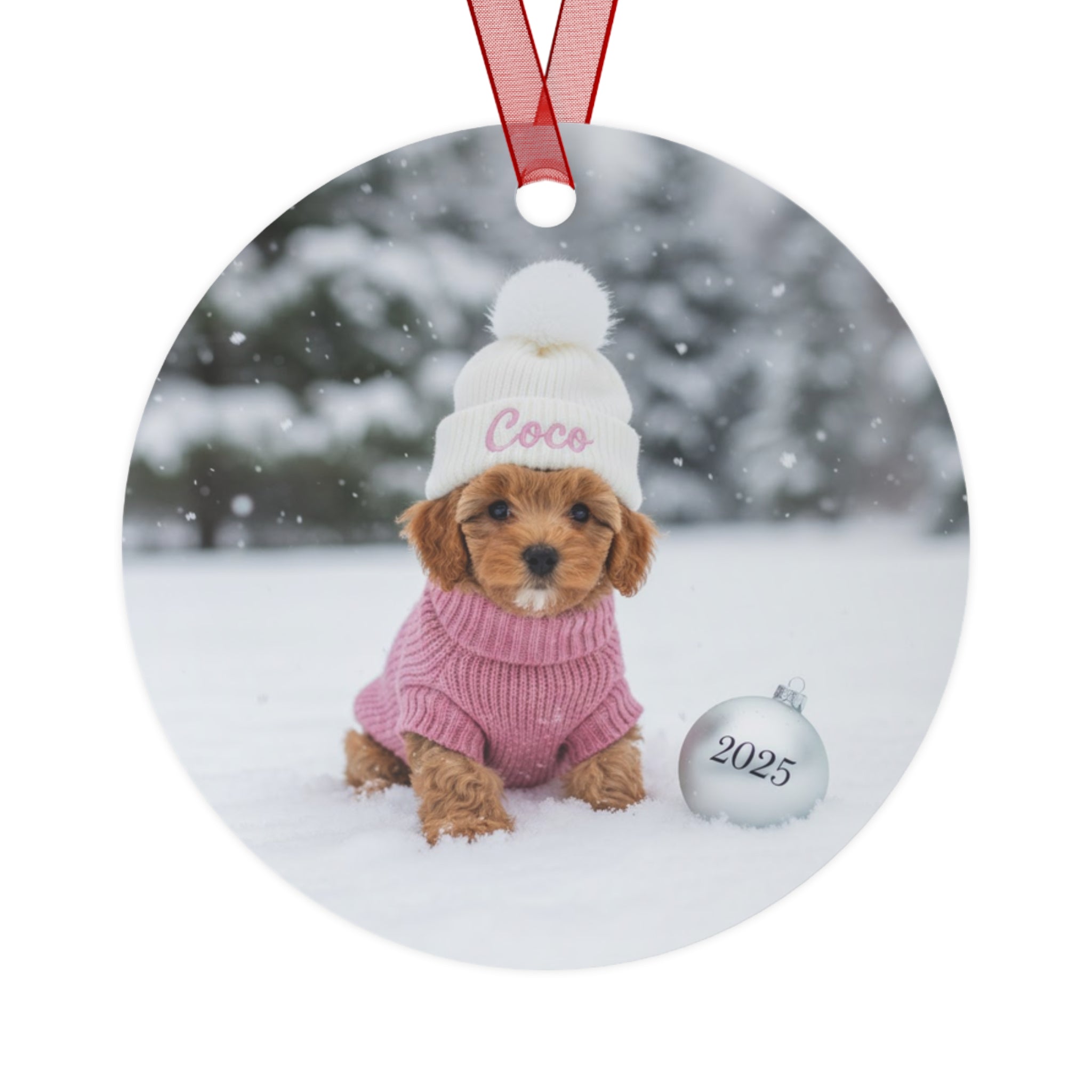 Custom Dog ArtCustom Dog Photo Ornament | Personalized Pet Memorial Gift | Christmas Ornament with Dog’s Picture and Name | Pet Keepsake