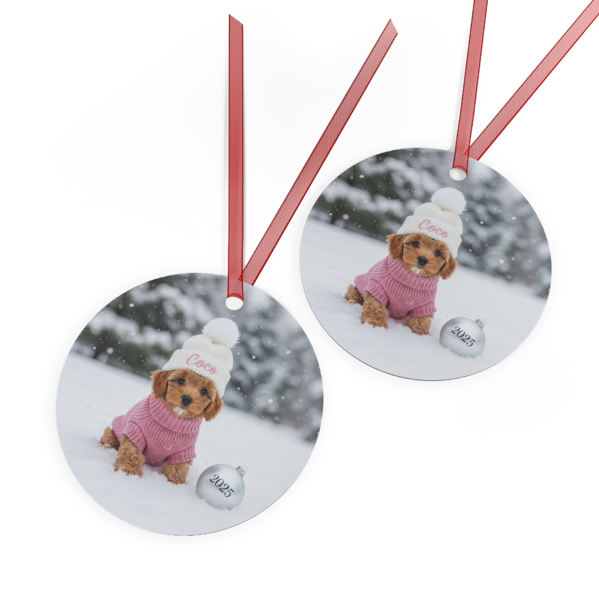 Custom Dog ArtCustom Dog Photo Ornament | Personalized Pet Memorial Gift | Christmas Ornament with Dog’s Picture and Name | Pet Keepsake