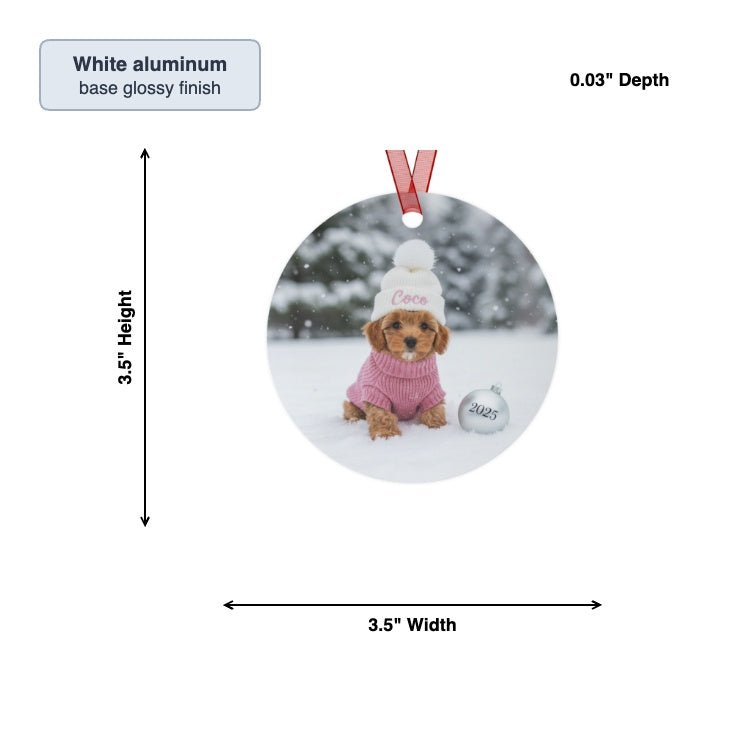 Custom Dog ArtCustom Dog Photo Ornament | Personalized Pet Memorial Gift | Christmas Ornament with Dog’s Picture and Name | Pet Keepsake