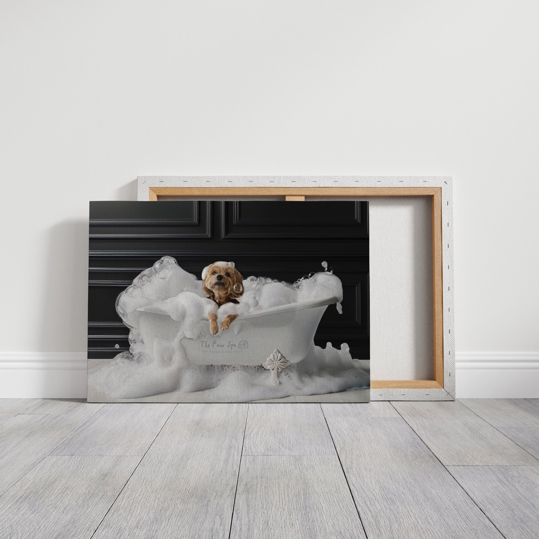 Custom Dog ArtCustom Luxury Dog Spa Portrait – Personalized Pet Grooming Salon Art