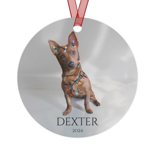 Custom Dog ArtCustom Pet Ornament from Photo - Personalized Dog Metal Ornament with Name - Custom Dog Portrait - Dog Memorial Gift - Ideal for Dog Lovers