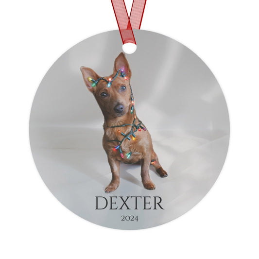 Custom Dog ArtCustom Pet Ornament from Photo - Personalized Dog Metal Ornament with Name - Custom Dog Portrait - Dog Memorial Gift - Ideal for Dog Lovers