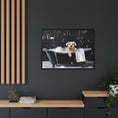 Load image into Gallery viewer, Custom Dog ArtDog Bath Time Framed Art, Pet Lovers Decor, Fun Home Wall Art, Dog Owner Gift, Bubble Bath Canvas, Pet Bathroom Art
