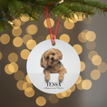 Load image into Gallery viewer, Custom Dog Memorial Photo Ornament | Personalized Dog Loss Gift Keepsake
