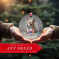 Load image into Gallery viewer, Custom Dog ArtFrench Bulldog Christmas Ornament | Personalized
