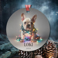 Load image into Gallery viewer, Custom Dog ArtFrench Bulldog Christmas Ornament | Personalized
