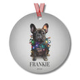 Load image into Gallery viewer, Custom Dog ArtFrench Bulldog Christmas Ornament | Personalized
