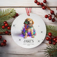 Load image into Gallery viewer, Custom Dog ArtGolden Retriever Puppy Christmas Ornament | Personalized
