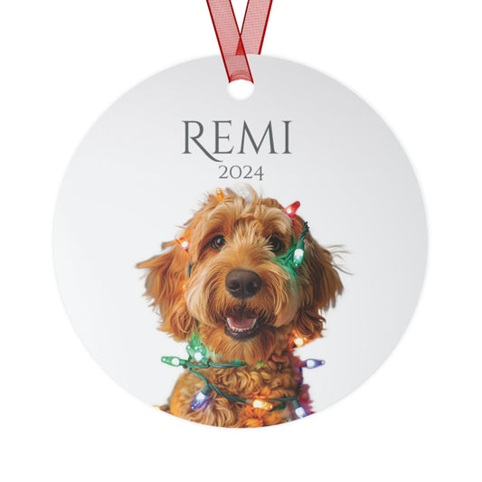 Custom Dog ArtGoldendoodle Christmas Ornament | Personalized