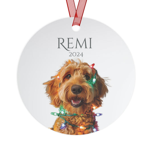 Custom Dog ArtGoldendoodle Christmas Ornament | Personalized