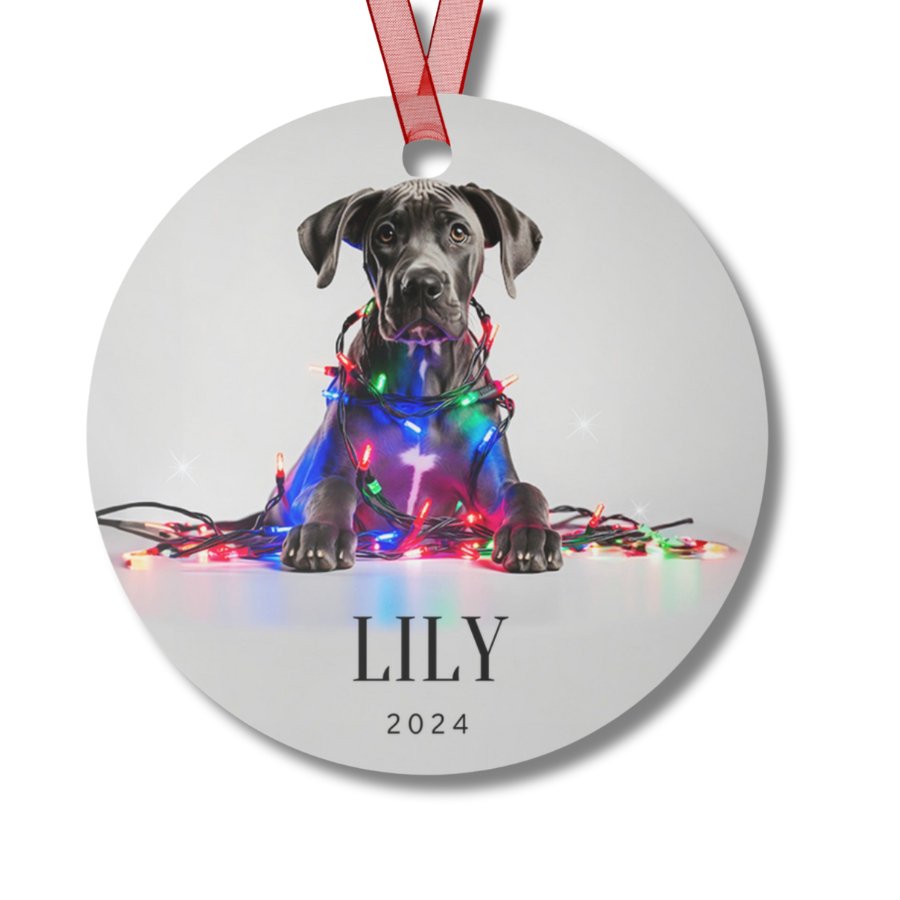 Custom Dog ArtGreat Dane Puppy Ornament | Personalized