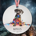 Load image into Gallery viewer, Custom Dog ArtHarlequin Great Dane Puppy Ornament | Personalized
