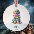 Load image into Gallery viewer, Custom Dog ArtLabradoodle Christmas Ornament | Personalized
