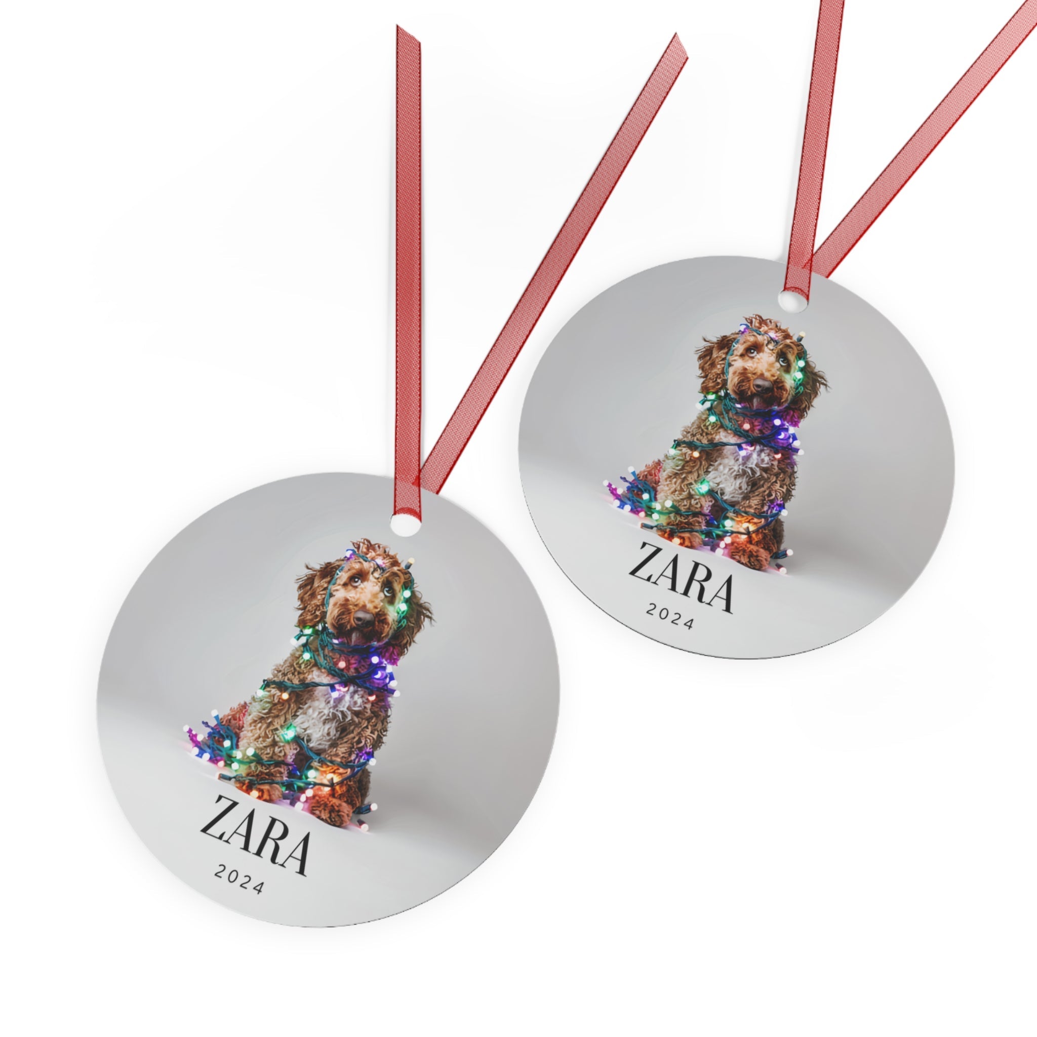 Custom Dog ArtLabradoodle Christmas Ornament | Personalized