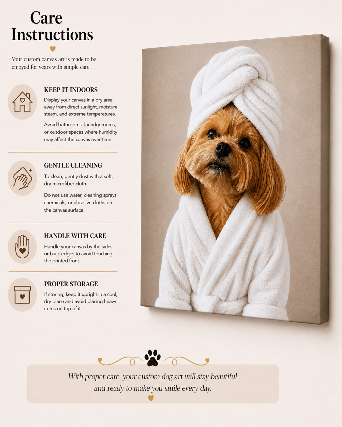 Custom Dog ArtLuxury Custom Dog Spa Portrait – Personalized Dog Art From Your Photo