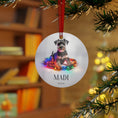 Load image into Gallery viewer, Custom Dog ArtMiniature Schnauzer Christmas Ornament | Personalized
