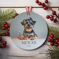 Load image into Gallery viewer, Custom Dog ArtMiniature Schnauzer Personalized Christmas Ornament
