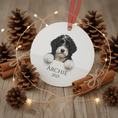 Load image into Gallery viewer, Custom Dog ArtPersonalized Dog Ornament with Your Pet’s Photo – Custom Christmas Keepsake, Round Ceramic 2025 Ornament, Unique Gift for Dog Lovers, Free Shipping
