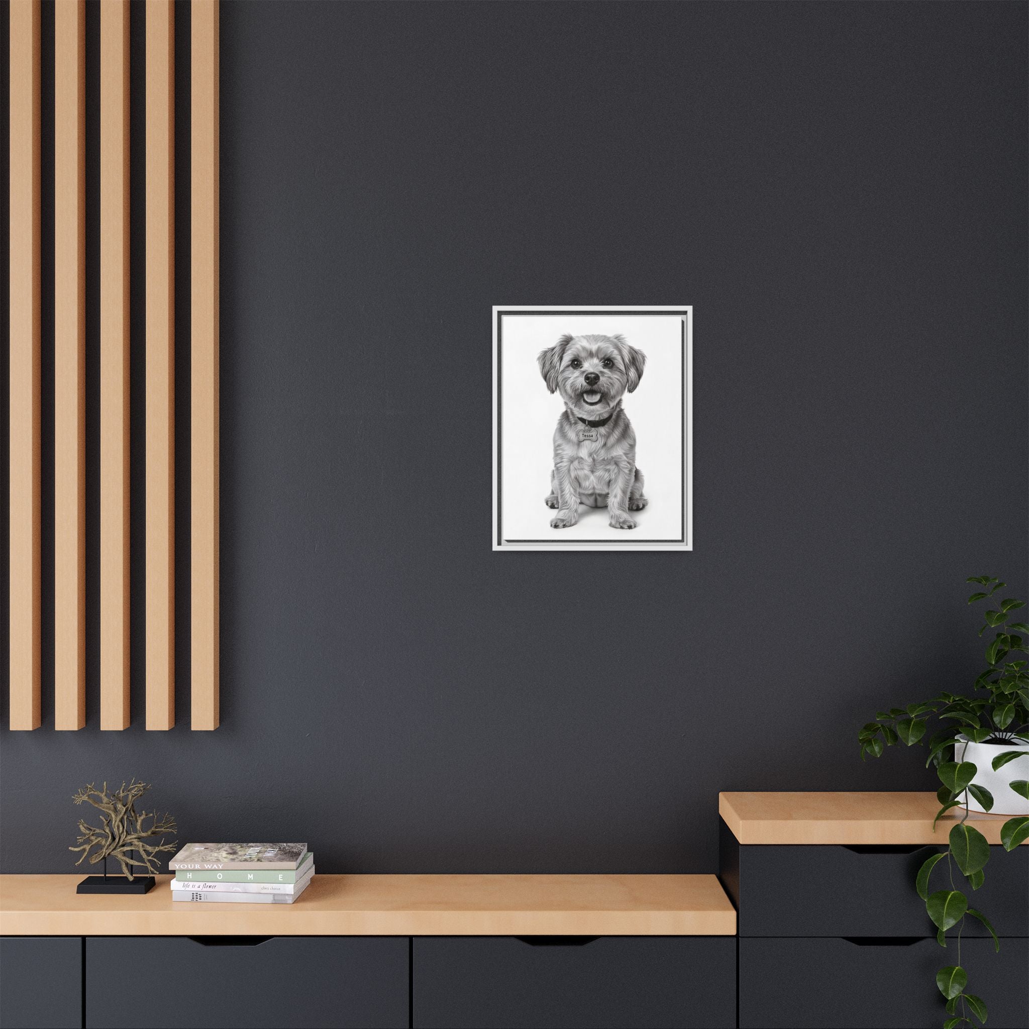 Custom Dog ArtPet Portrait Canvas, Framed Wall Art, Dog Photo Gift, Custom Pet Artwork, Home Decor, Dog Lover's Gift