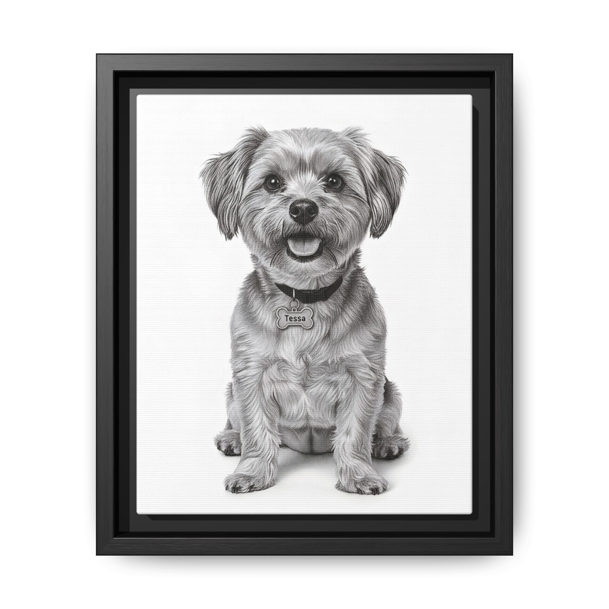 Custom Dog ArtPet Portrait Canvas, Framed Wall Art, Dog Photo Gift, Custom Pet Artwork, Home Decor, Dog Lover's Gift
