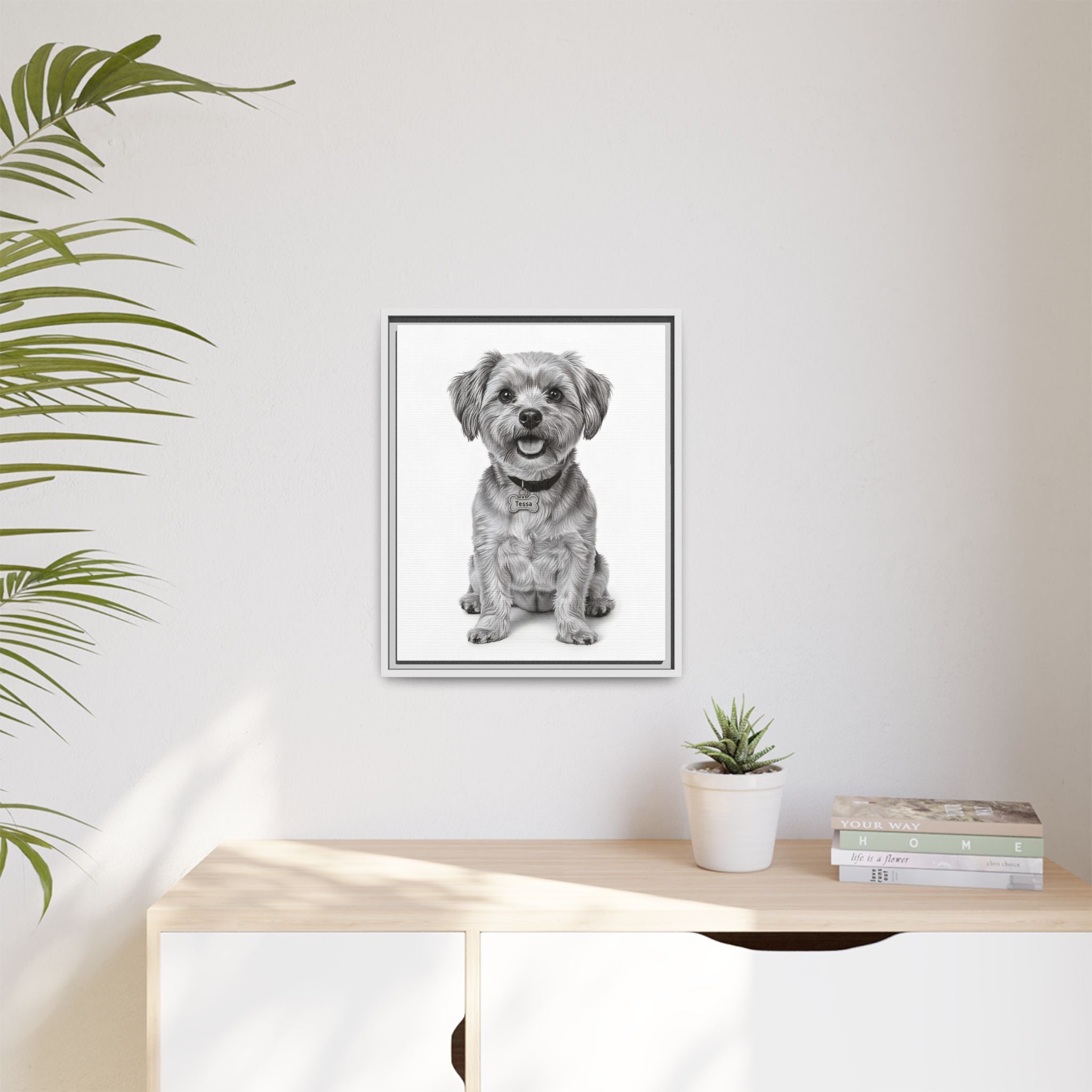Custom Dog ArtPet Portrait Canvas, Framed Wall Art, Dog Photo Gift, Custom Pet Artwork, Home Decor, Dog Lover's Gift